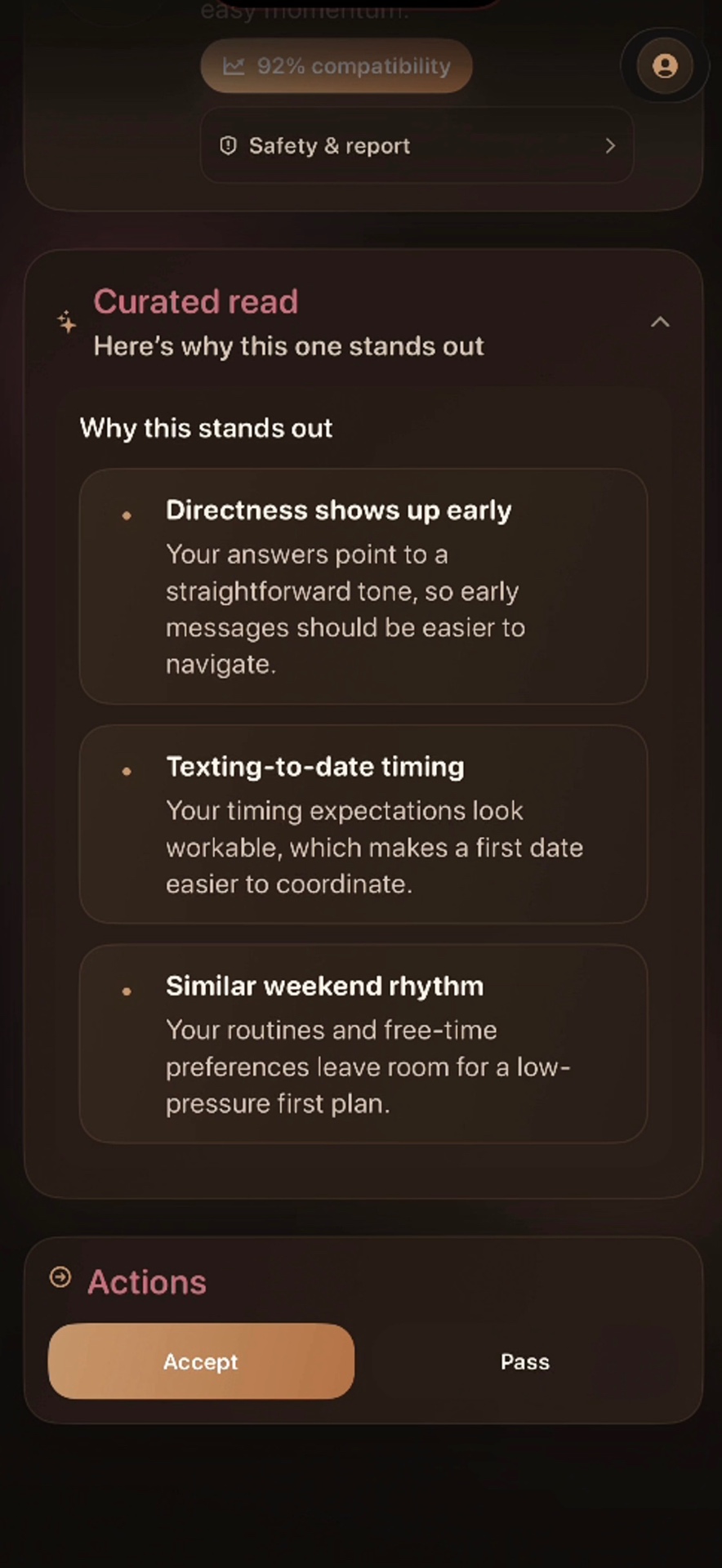 Lanya curated compatibility breakdown
